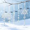 Decoração de Natal Floco de Neve Coração Gota de Água Conjunto de Pingentes Acessórios de Decoração Feriado Casamento Shopping Pingente Criativo