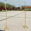 Accesorios de Boda Nuevo Estante de Hierro Soporte de Fondo Poste Telescópico Soporte para Cortina de Gasa Soporte para Cortina de Tela Pantalla de Hierro para Bodas