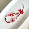Cadena Lanyard para Teléfono Móvil Lazo Rojo Fruta Media Colgante Llavero Cámara CCD Lindo Ins
