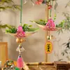 Decoraciones para Colgar en la Puerta del Festival del Bote del Dragón, Bolsitas de Ajenjo Tejidas en Bambú, Pequeños Adornos para Manijas de Puerta de Interior, Decoración de Atmósfera de Escena