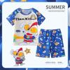 Pijamas de verano para niñas, bebés, verano, finos, de manga corta, grandes, con dibujos animados, para el hogar