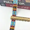 Cinta Jacquard Nueva Encaje Étnico 3CM de Ancho Patrón de Diamante Tótem Accesorios de Decoración para Ropa Zapatos Bolsos Venta al por Mayor