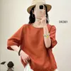 2026 Nuevo Verano Algodón Lino Pulóver Retro Manga Corta Camiseta Casual Talla Grande Algodón Lino Top Holgado Camisa Pequeña Artística