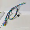 Nuevas Pulseras Coloridas Tejidas a Mano de Estilo Étnico para Parejas y Mejores Amigos, Pulseras de Hilo de Algodón con Borlas, Accesorios Casuales Retro