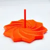 Torre Octagonal de Zanahoria Impresa en 3D con Asa, Juguete Fidget Espiral Descompresor y Calmante para la Punta de los Dedos para Niños