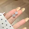 Transmisión en Vivo de Douyin Suministro Transfronterizo Pendientes de Circonita de Cristal Morado Estilo Coreano Pendientes de Moda Europeos y Americanos Fábrica