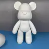 Oso fluido blanco en bruto diy hecho a mano red popular oso violento fluido adornos tienda hecha a mano puesto de mercado comercio exterior suministro al por mayor