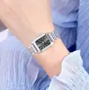 Reloj de Acero para Mujer Estilo Nuevo Lujo Ligero con Manecillas, Reloj de Pulsera Cuadrado de Cuarzo Moderno y Sencillo para Estudiantes, Venta al por Mayor Esfera Grande