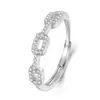 Regalo del Día de San Valentín Anillo de Cadena Más Vendido para Mujer Plata de Ley S925 Anillo Abierto Fabricante de Joyería Metálica En Stock
