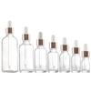 Botellas de Vidrio en Stock: Botellas Dispensadoras Transparentes de Aceite Esencial de 5 ml, Botellas con Gotero Escarchadas de 20 ml, Botellas Transparentes de Aceite Esencial de 100 ml
