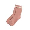 Calcetines de mujer otoño e invierno calcetines de lana a rayas otoño e invierno con forro polar gruesos cálidos calcetines de nieve para interior cachemira de mujer