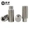 Tornillo prisionero de hexágono interior con cabeza avellanada de acero inoxidable 304, tornillo de máquina métrico GB79, tornillo sin cabeza métrico