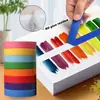 Fita crepe decorativa colorida de alta aderência para mascaramento de tinta, mascaramento para arte infantil, separação de cores, fita crepe de mascaramento de alta temperatura sem deixar resíduos