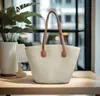 Bolso Tejido de Rafia Estilo Vacaciones Coreanas para Mujer Bolso Tote de Gran Capacidad Estilo Vacaciones de Verano Bolso de Hombro de Celebridad de Internet