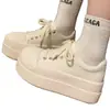 Zapatos Blancos de Plataforma de Suela Gruesa Populares de Nuanfenglai para Mujer, Nuevo Estilo Primavera 2026, Zapatos Casuales que Aumentan la Altura, Versátiles