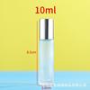 Venta al por mayor, botella con atomizador de vidrio esmerilado de 10 ml, con bola de rodillo, botella con atomizador, botella pequeña de muestra esmerilada, botella de perfume para aceite esencial.