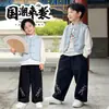 Traje Tradicional Chino Tang de Tres Piezas para Niños y Niñas, Hanfu Infantil, Nuevo Estilo Chino para Primavera y Otoño, Disfraz para Actuación de Jardín de Infancia