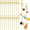 Kit de Fabricación DIY de Llaveros de 50 Piezas con Clip Metálico con Anilla para Llave, Broche de Resorte Giratorio, Broche de Langosta y Cadena de Extensión