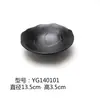 Plato de imitación de porcelana negra con forma japonesa para verduras, cocina creativa, sushi, melamina, especial para hot pot de res, plato de acompañamiento, vajilla