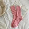 Meias Zhuji Femininas Outono e Inverno Novo Fio Espesso Cor Pura Meias Femininas Meia-Calça Feminina Meias Quentes de Pelúcia Femininas Atacado