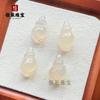 Acessórios de borboleta de ágata branca de gelo natural faça você mesmo, pulseira e colar com pingente, novo pingente de joia tridimensional em estilo chinês