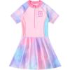 Traje de baño para niña 2024 nuevo para niñas pequeñas, medianas y grandes, traje de baño de verano con protección solar, apto para examen, traje de baño dividido al por mayor