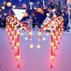 Decoração Natalina LED Solar Transfronteiriça Luz de Fio de Cana Luzes de Gramado Doce Floco de Neve Luzes de Solo Luzes de Jardim Exterior