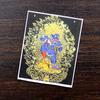 Gran cielo negro pintado a mano dorado Thangka pintura núcleo Zakilam Dios negro de la riqueza Pintura del dios amarillo de la riqueza Thangka pintura núcleo lienzo especial
