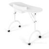 Mesa de uñas portátil multiusos plegable al por mayor tablero de densidad MDF mesa de uñas mesa de belleza para manicura aspiradora de uñas