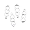 Plata Antigua Conexión de Amor Accesorios para Joyería DIY Colgante Encanto Collar Pulsera Colgante