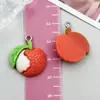 DIY Resina Realista 3D Fruta Banana Morango Maçã Pingente Pulseira Colar Doce Charme Joias Acessórios