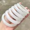 Pulsera de Jade Tianshan Natural Elegante y Ligeramente Verde para Mujer, Nuevo Estilo Chino, Moderna, Sencilla, Elegante, Versátil, Joyería de Pulsera de Jade al por Mayor