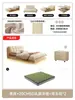 Tecnologia de Cama de Profiterole Cama de Suspensão de Veludo com Luz Cama de Casal Moderna Simples Cama de Tecido Cama de Casal com Armazenamento