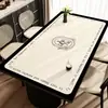 Jogo Americano de Mesa de Jantar Levemente Luxuoso e de Alta Qualidade, Impermeável, à Prova de Óleo, Não Lavável, Resistente ao Calor, Jogo Americano Retro Francês para Mesa de Centro, Protetor de Mesa