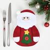 Decoraciones navideñas nuevas transfronterizas juego de cuchillo y tenedor de muñeco de dibujos animados creativo juego de vajilla de restaurante festivo suministros para disfrazarse