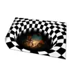 Alfombra de Piso de Payaso Blanco y Negro con Trampa Visual 3D Transfronteriza para Sala de Estar, Alfombra Completa Tridimensional Resistente a Manchas y al Desgaste, Manta para Sofá y Mesa de Café