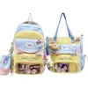 Nova Mochila Dopamina Estilo Coreano Fresca Versátil Doce Gatinho Fofo Mochila Casual para o Dia a Dia Bolsa de Maquiagem