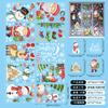 Pegatinas Navideñas para Ventanas al por Mayor Transfronterizas Nuevas Estéreo 3D Oso de Hielo y Nieve Decoraciones para Ventanas Navideñas Lindo Oso de Nieve Papel Tapiz de Vidrio