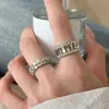 Anillo de Escala de Circonita Estilo Ins Coreano para Mujer Anillo de Dedo Índice Exquisito de Lujo Ligero Anillo Abierto Ajustable