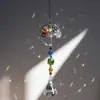 Atrapasol Carrillón de Viento Colgante Hecho a Mano Grava de Colores Tejido Atrapasueños Colgante Decoración de Sala de Estar Color Arcoíris No