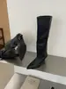 Botas Altas Negras de Punta Fina Estilo Minimalista para Mujer Tacón Fino Tacón Medio Botas Largas Adelgazantes Versátiles Pequeñas Otoño 2026