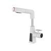 Grifo de Lavabo con Pantalla Digital, Altura Ajustable y Salida de Agua de Doble Modo para Tocador de Baño, Grifo de Lujo Ligero