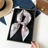 Lenço de Seda Estampado Castanha Cross70 Seda Falsa Lenço de Cabeça Estilo Rua Europeu e Americano Versátil Amarrilho de Cintura Cinto Lenço Quadrado Atacado