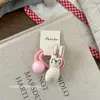 Estilo coreano Lindo Dibujo Animado Tela Bola de Pelo Animal Niños Alta Elasticidad Todo Combina Lazo para el Cabello Anillo para Cola de Caballo Tendón de Goma Tarjeta
