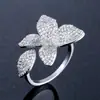 Pulseira Shein Estilo Europeu e Americano Flor Dourada Cruzada Venda Quente Transfronteiriça Zircônia Diamantada Completa Pétala Grande Aberta Pulseira Alto Padrão
