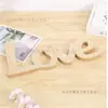 Amazon Cor de Madeira Artesanato de Madeira Inglês Enfeites Estilo Nórdico Criativo Decoração de Madeira para Mesa de Casa