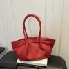 Bolso de hombro grande de moda y versátil con patrón tejido estilo coreano, nuevo para el verano 2026, bolso tote