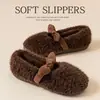 Pantuflas de Algodón Mary Jane para Mujer 2026 Estilo Nuevo Cálidas de Interior para el Hogar Antideslizantes Más Terciopelo Cálidas Slip-on Pantuflas para Persona Perezosa