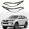 Adecuado para cubierta de faro de Fortuner 2016 Modificado Marco de faro negro mate para Fortuner 2016