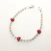 Cadena de Cintura Versátil Transfronteriza Temu Joyería Corazón de Arcilla de Alta Calidad Incrustado con Diamantes y Bolas, Cadena Corporal Hecha a Mano Venta al por Mayor